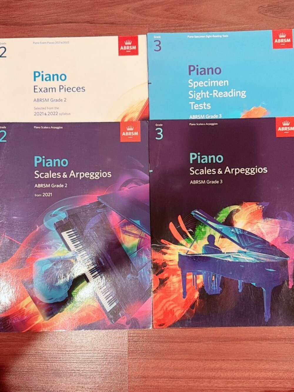 Lot of 4 ABRSM Piano Exam Books Grade 2 & 3 Scales Arpeggios Sight Reading Piece